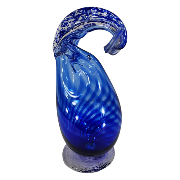 Blown Glass Ram Bighorn Sheep Wild Mountain Goat Ibex Blue 12"‎ Art Figurine VTG - Picture 2 of 16